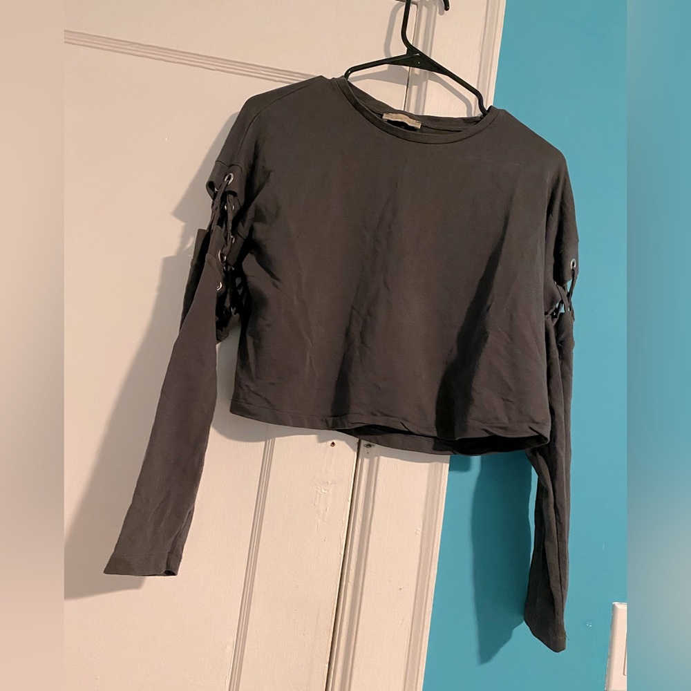 Zara Long sleeve blouse for women size S color black good condition